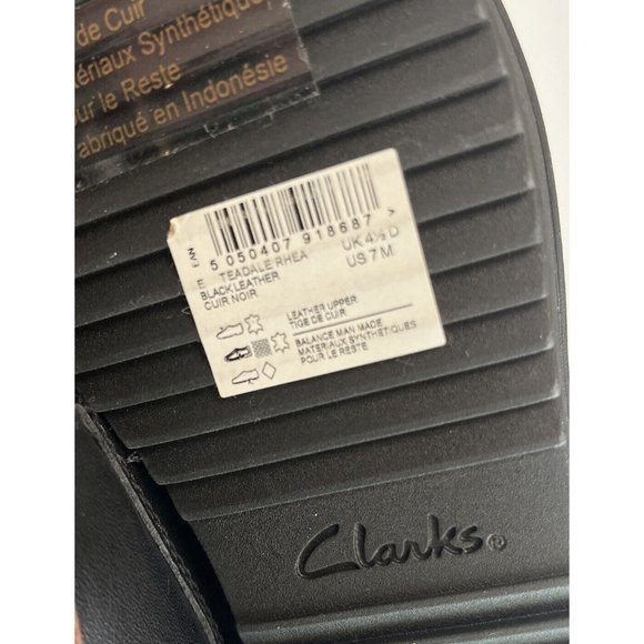 Clarks Teadale Rhea Womens 7M Leather Black Tan Lace Up Platform Oxford Shoes - Picture 7 of 16